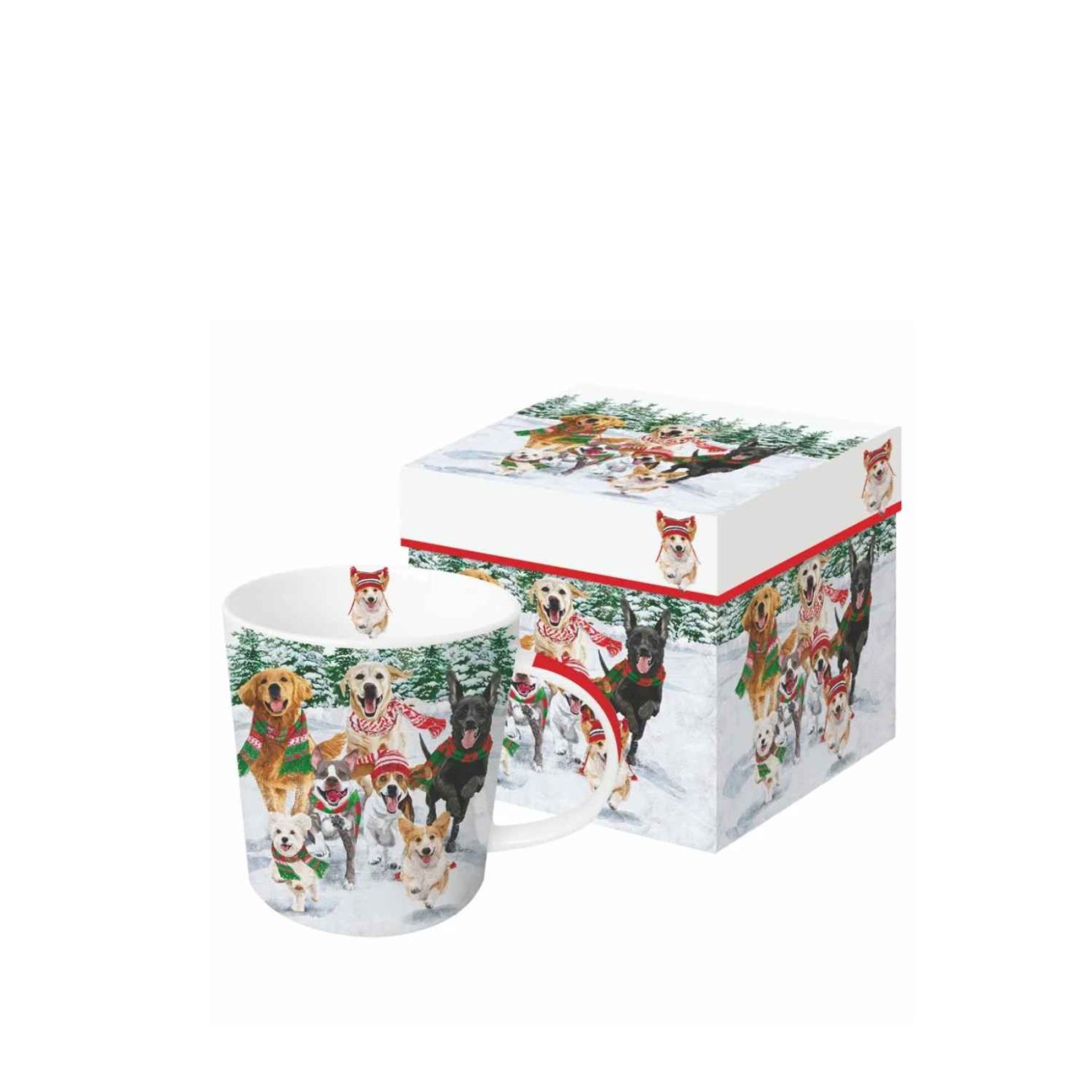 Paperproducts Design - PPD Κούπα 400ml σε κουτί σειρά Snow Hounds Χριστουγεννιάτικα