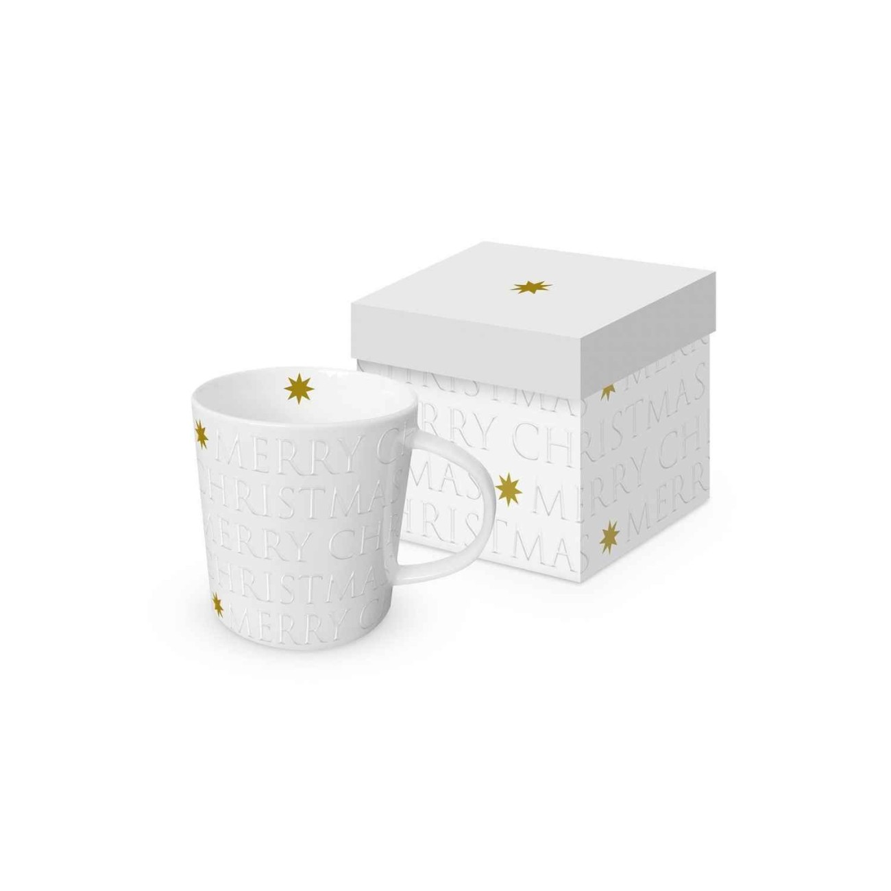 Paperproducts Design - PPD Κούπα 400ml σε κουτί σειρά Christmas Embossed Pearl Χριστουγεννιάτικα