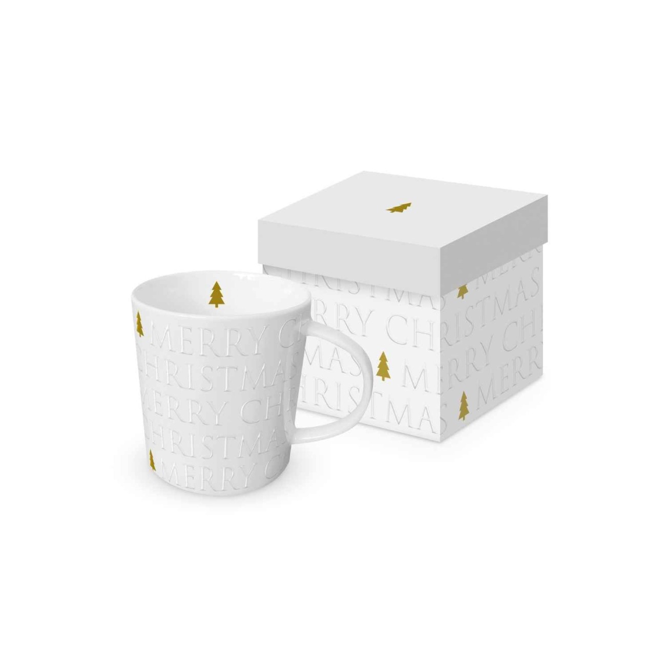 Paperproducts Design - PPD Κούπα 400ml σε κουτί σειρά Christmas Letters Tree White Χριστουγεννιάτικα