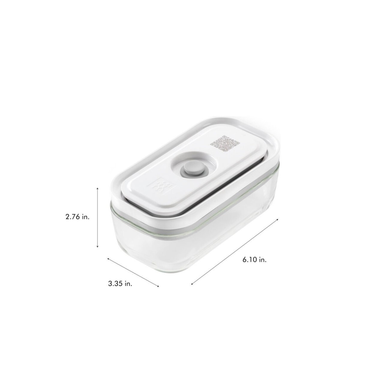 Zwilling Δοχείο τροφίμων Vacuum S παραλληλόγραμμο 0,9/0,75 lt. 15,5Χ8,5Χ7cm σειρά Fresh & Save Δοχεία Τροφίμων