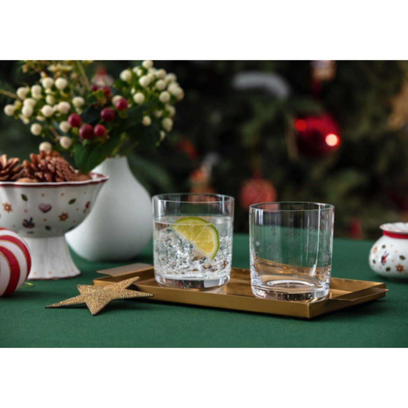 Villeroy & Boch Σετ 2 τεμ. ποτήρι χυμού/ουίσκυ 250ml σειρά Toy's Delight Χριστουγεννιάτικα