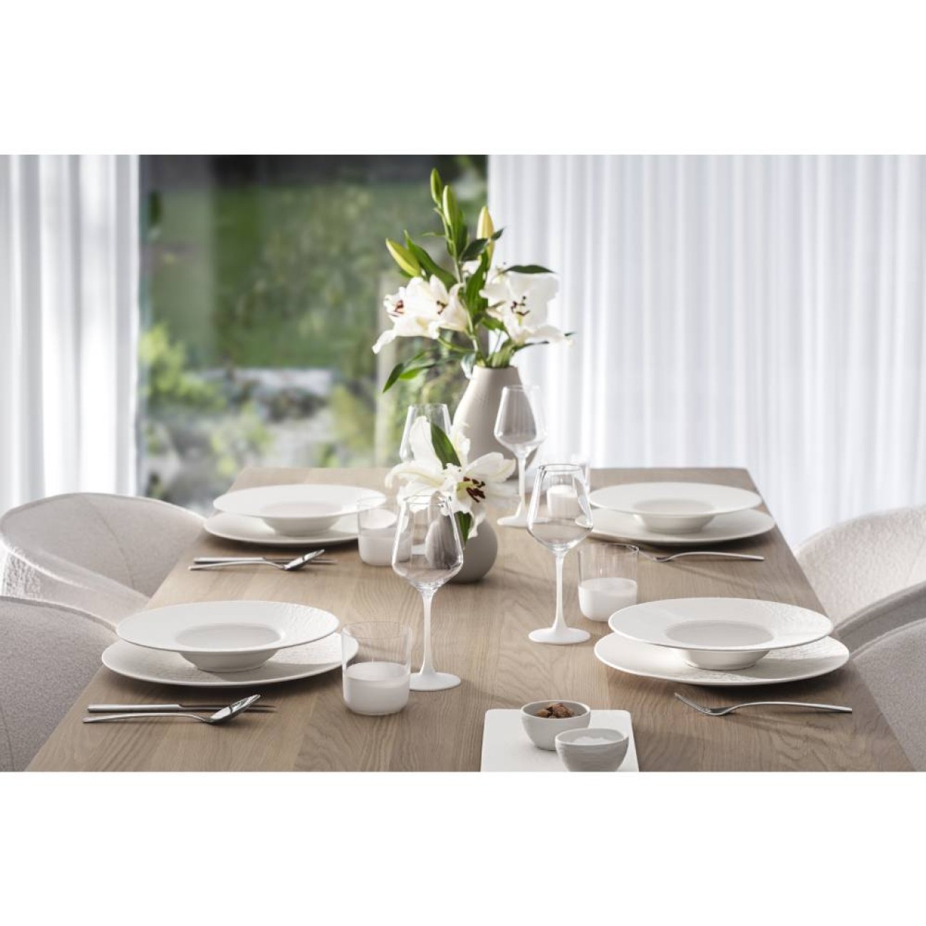 Villeroy & Boch Σετ 4 τεμ. ποτήρι λευκού κρασιού 0,38 λτ., λευκό πόδι σειρά Manufacture Rock Blanc Manufacture Rock by Villeroy & Boch