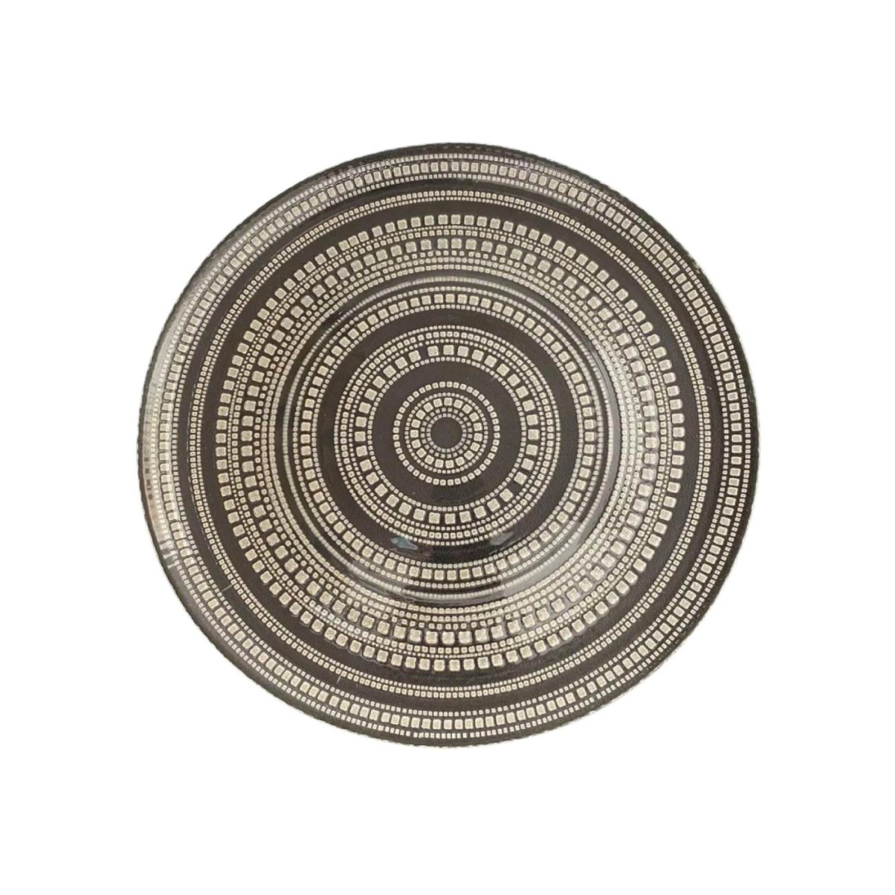 Madlene Πιατέλα στρογγυλή 33cm εκρού/περλέ σειρά Block
 Πιατέλες Σερβιρίσματος