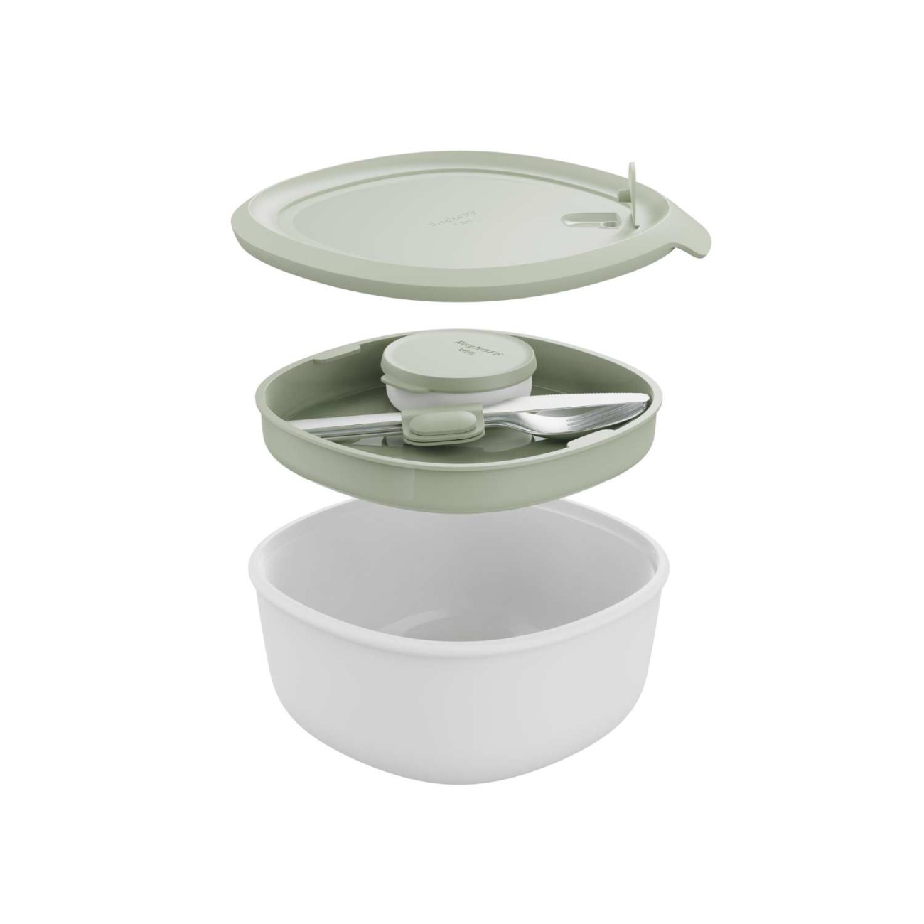 BergHoff Σετ δοχείο φαγητού με μαχαιροπήρουνα 1,6Lt sage σειρά Leo Δοχεία Τροφίμων