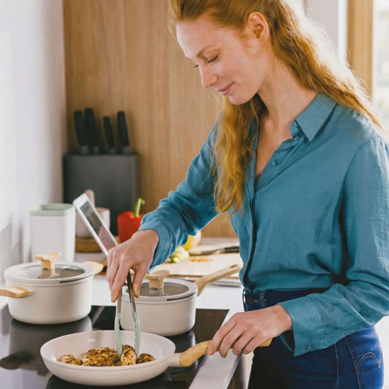 BergHOFF Σετ 4 τεμ. Κατσαρόλες με καπάκι 18cm/20cm/24cm & τηγάνι 24εκ. από ανακυκλωμένα υλικά σειρά Balance Leo Σετ Μαγειρικά Σκεύη