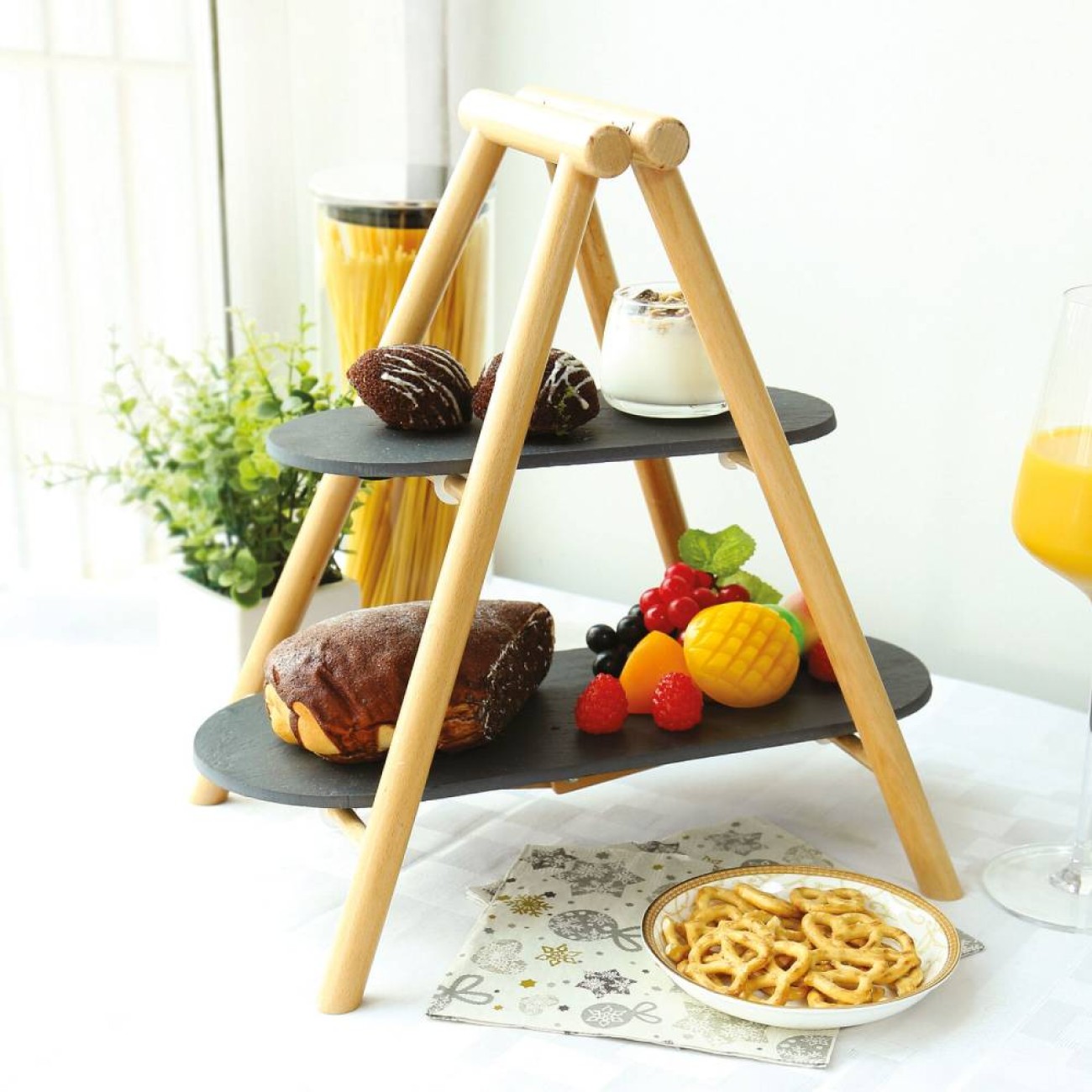 Paderno Πιατέλλα διπλή 21x4,5x34,5 εκ. Wood  Δίσκοι σερβιρίσματος