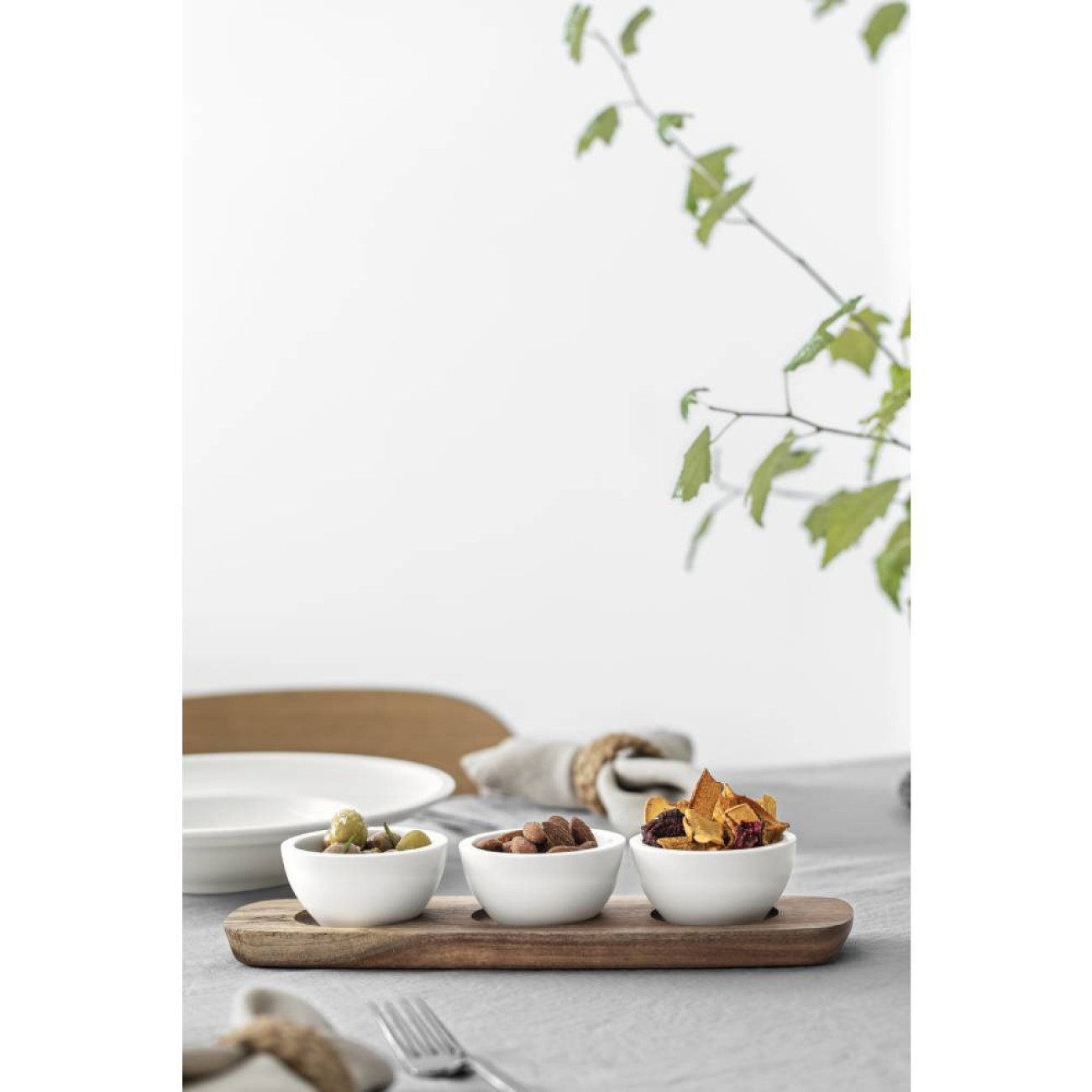 Villeroy & Boch Σετ 3 τεμ. μπολ με ξύλινη βάση σειρά Artesano Original 