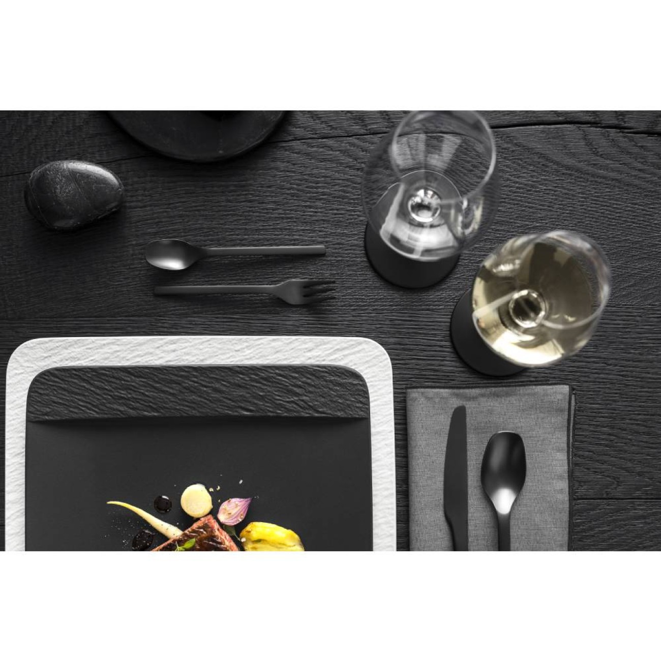 Villeroy & Boch Πιατέλλα τετράγωνη 32Χ32 εκ. σειρά Manufacture Rock Manufacture Rock by Villeroy & Boch