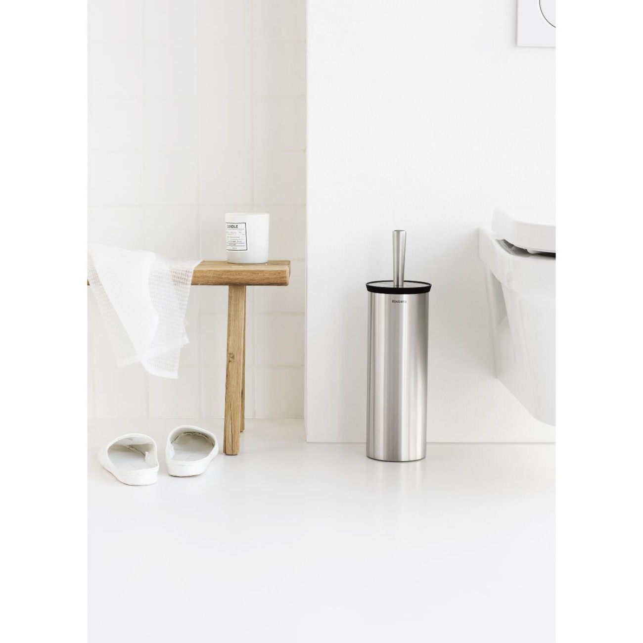 Brabantia Πιγκάλ τουαλέτας με βάση στήριξης σειρά Matt Steel Αξεσουάρ Μπάνιου