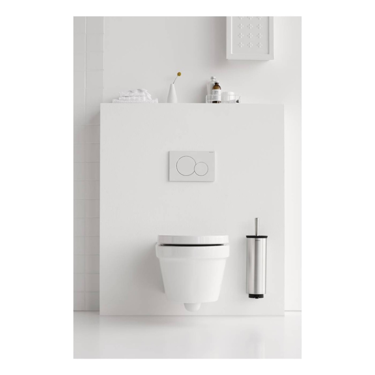 Brabantia Πιγκάλ τουαλέτας με βάση στήριξης σειρά Matt Steel Αξεσουάρ Μπάνιου