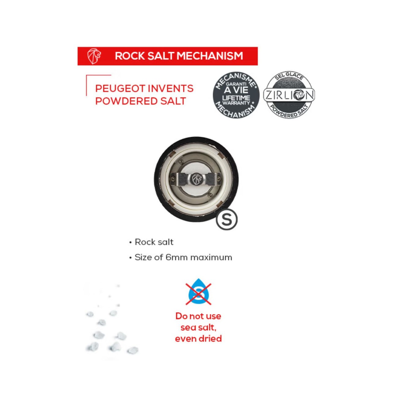 Peugeot Μύλος αλατιού 'Z' 18 εκ. Pearl Grey u'select σειρά ParisRama Μύλοι Αλατιού