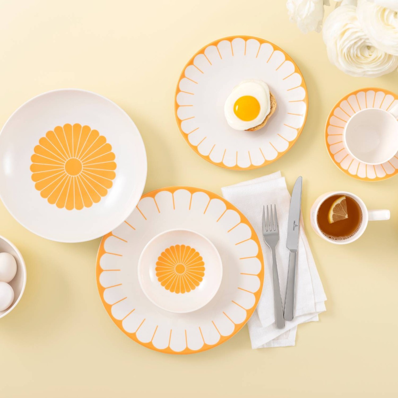 Villeroy & Boch Πιάτο φαγητού 26,6 εκ. σειρά Fleur Soleil Πιάτα ρηχά φαγητού