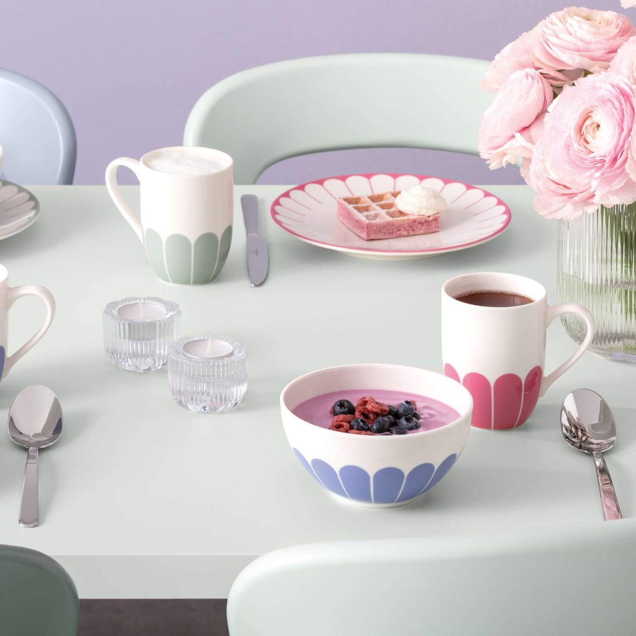 Villeroy & Boch Κούπα 290ml σειρά Fleur Cassis Φλυτζάνια & Πιάτα Καφέ/Τσαγιού