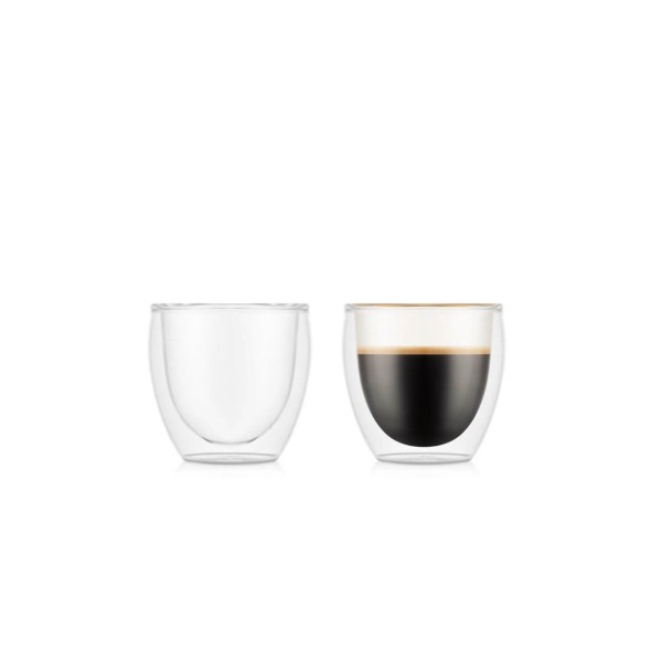 Bodum Σετ 2 τεμ. ποτήρια expresso double wall 80ml Transparent σειρά Pavina Bodum Σετ 2 τεμ. ποτήρια expresso double wall 80ml Transparent σειρά Pavina