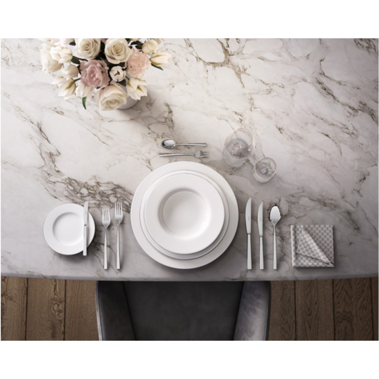 Villeroy & Boch Πιάτο βαθύ 24 εκ. σειρά Anmut Platinum No1 
 Πιάτα βαθιά