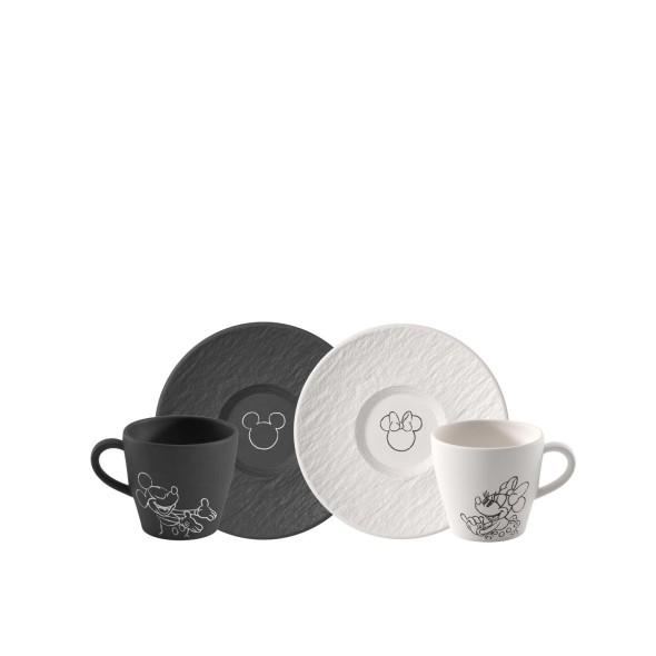 Villeroy & Boch Σετ 4 τεμ. φλιτζάνι/πιάτο καφέ σειρά Manufacture Rock Mickey Mouse