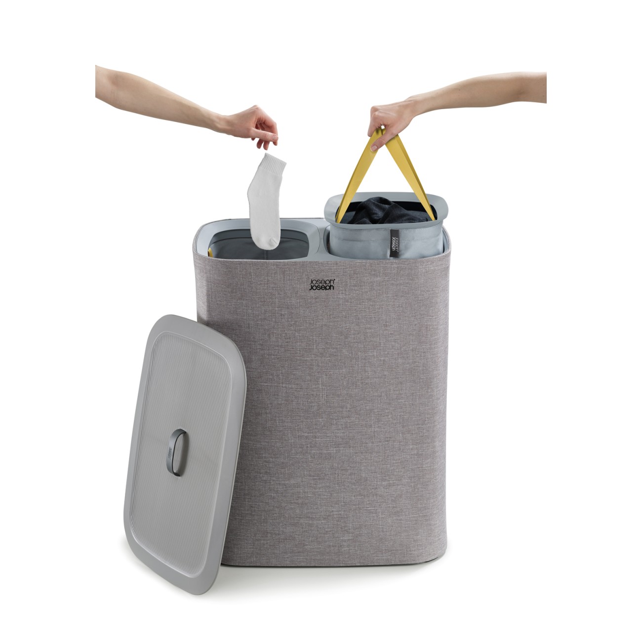 Joseph Joseph Καλάθι απλύτων 90lt. 71x39,5x56 cm γκρί ανοιχτό σειρά Tota Κάδοι απλύτων