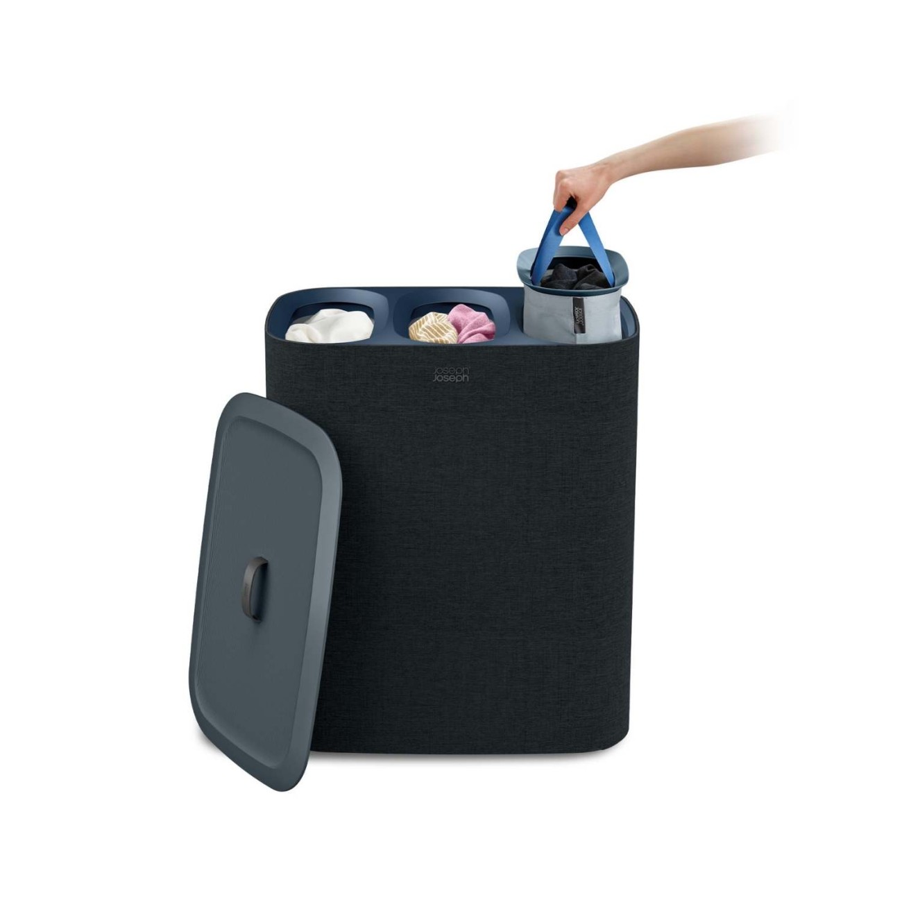 Joseph Joseph Καλάθι απλύτων 90lt 73,5x60,8x40,6 cm μπλε σειρά Tota Trio Κάδοι απλύτων