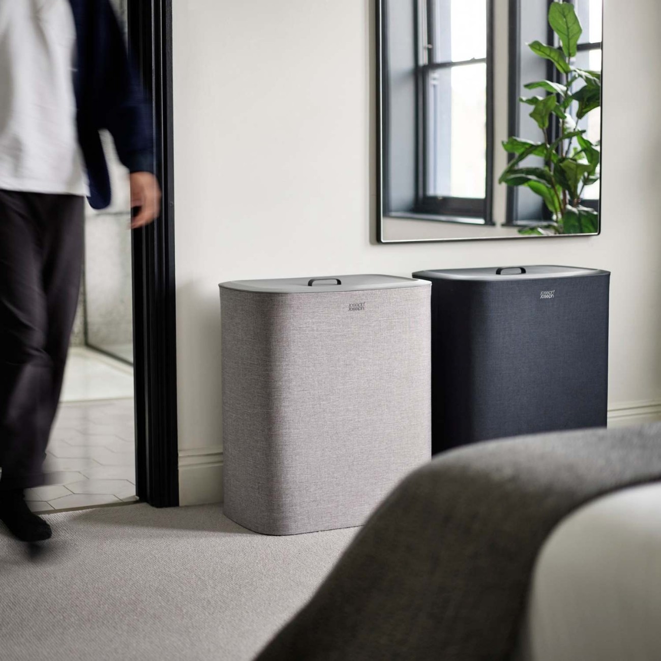 Joseph Joseph Καλάθι απλύτων 90lt 73,5x60,8x40,6 cm μπλε σειρά Tota Trio Κάδοι απλύτων