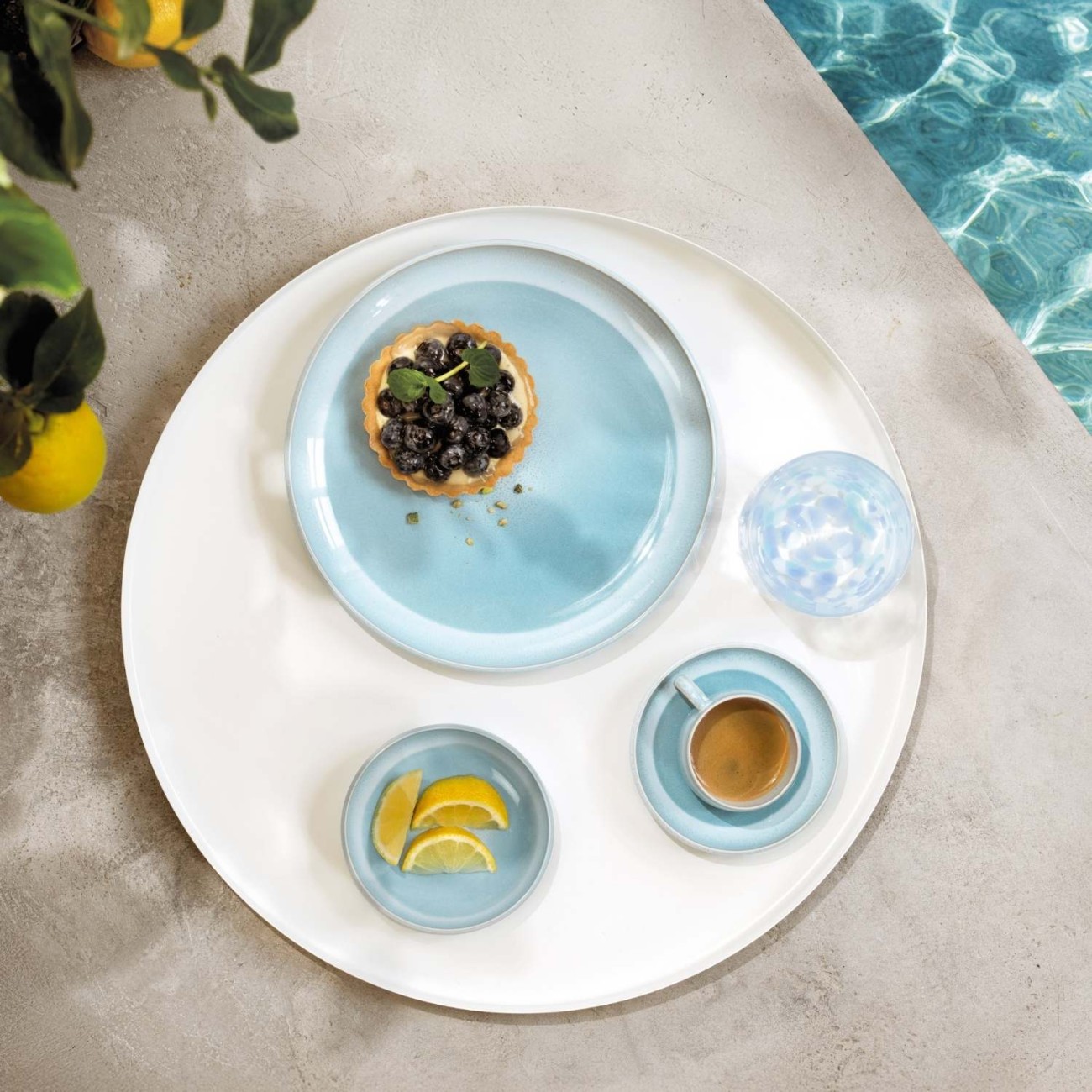 Villeroy & Boch Πιάτο εσπρέσσο 12 εκ. σειρά Perlemor Aqua Perlemor by Villeroy & Boch