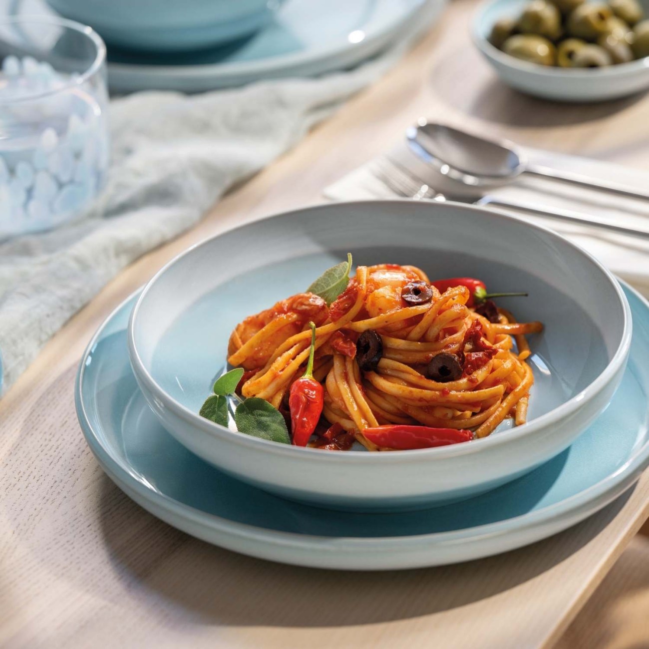 Villeroy & Boch Πιάτο βαθύ/ζυμαρικών 22 εκ. σειρά Perlemor Aqua Πιάτα βαθιά
