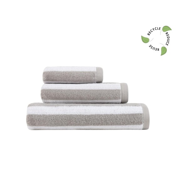 Lasa Home Πετσέτα διπλής όψης σώματος 100Χ150εκ. γκρι σειρά Efficience Stripes Lasa Home Πετσέτα διπλής όψης σώματος 100Χ150εκ. γκρι σειρά Efficience Stripes