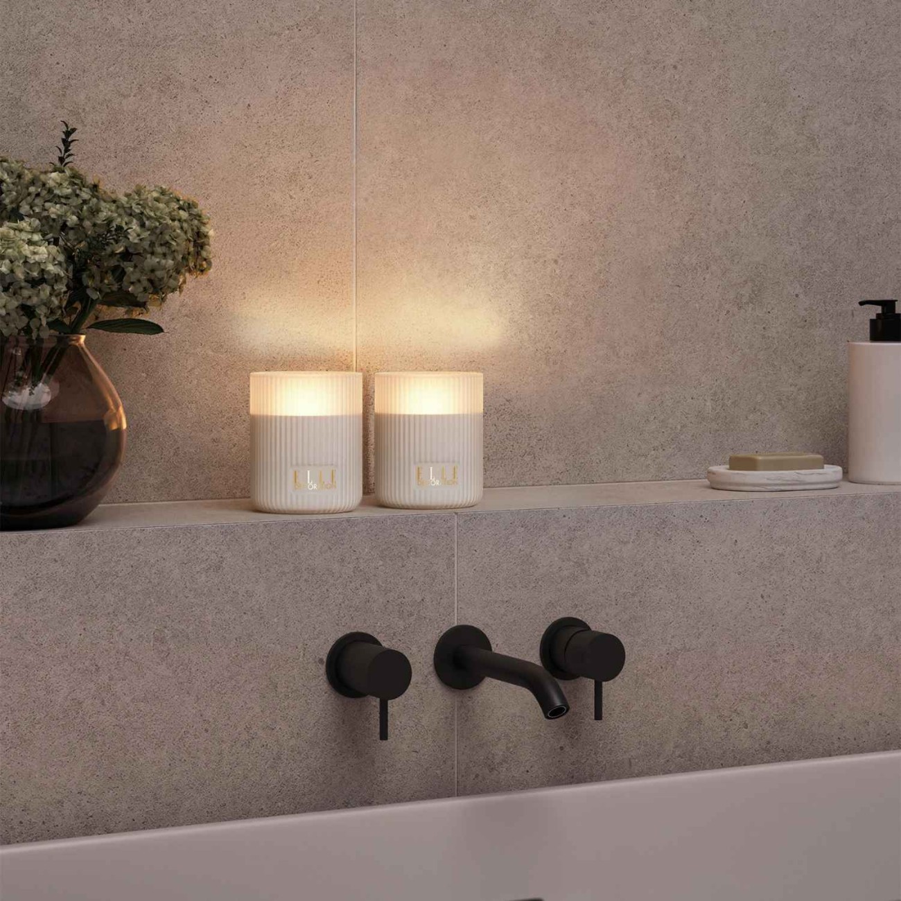 Elle Decoration Κερί 12 εκ. White Frost σειρά Belleville Sompex Χριστουγεννιάτικα