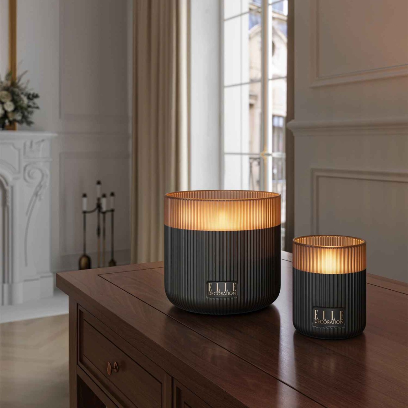 Elle Decoration Κερί 12 εκ. Taupe Frost σειρά Belleville Sompex Χριστουγεννιάτικα