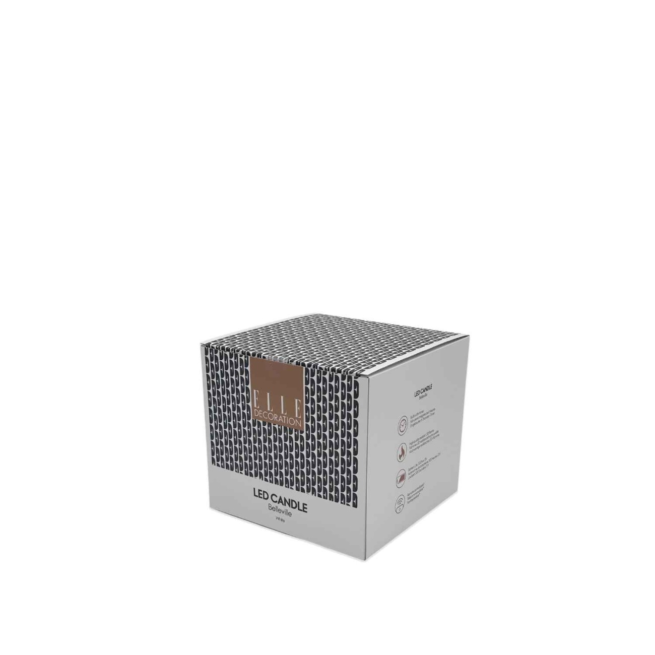 Elle Decoration Κερί 3-light 16 εκ. White Frost σειρά Belleville Sompex Χριστουγεννιάτικα