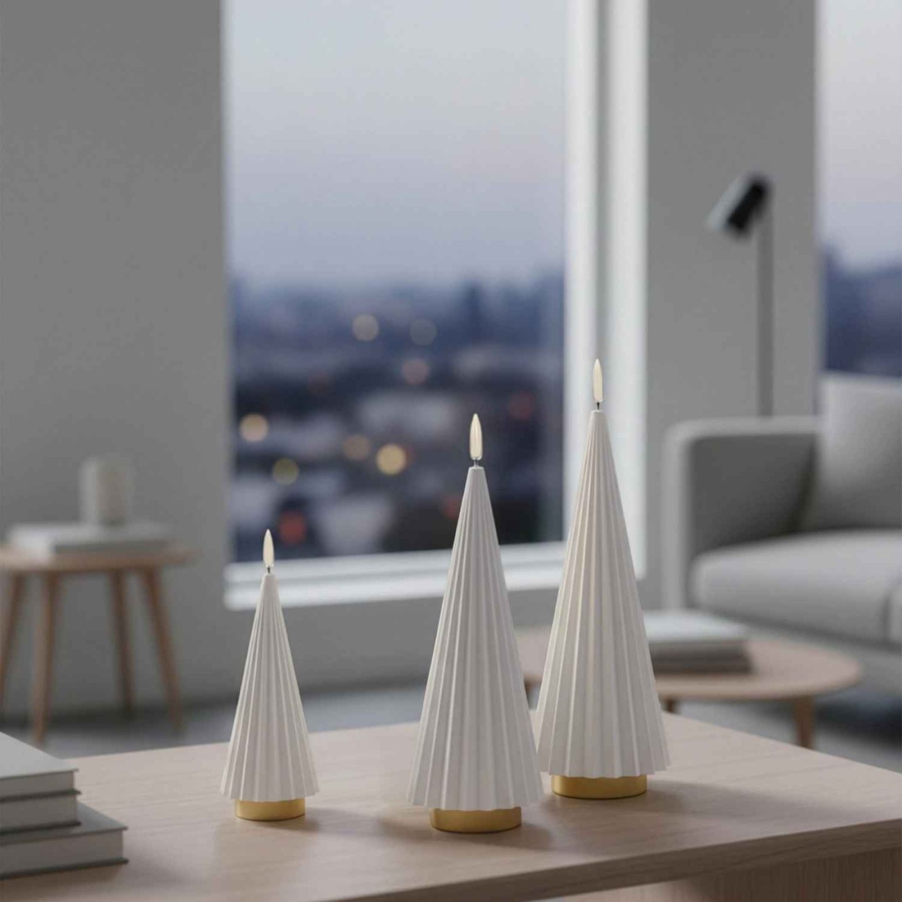 Elle Decoration Δένδρο 22,5 εκ. White/Gold M σειρά Boreal Sompex Χριστουγεννιάτικα