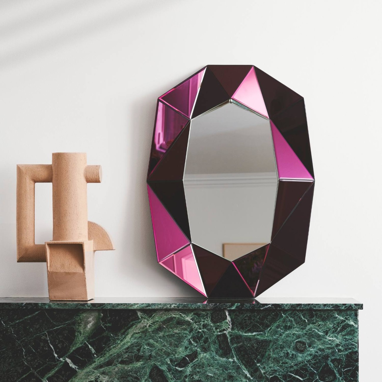 Reflections Copenhagen Καθρέπτης burgundy 140x82cm σειρά Diamond XL Κρυστάλλινα Είδη Reflections Copenhagen