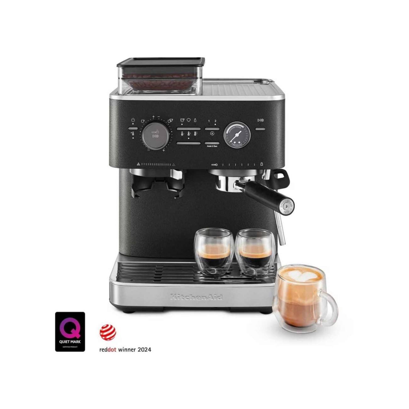 KitchenAid Μηχανή εσπρέσσο με μύλο άλεσης ημιαυτόματη Cast Iron Black 