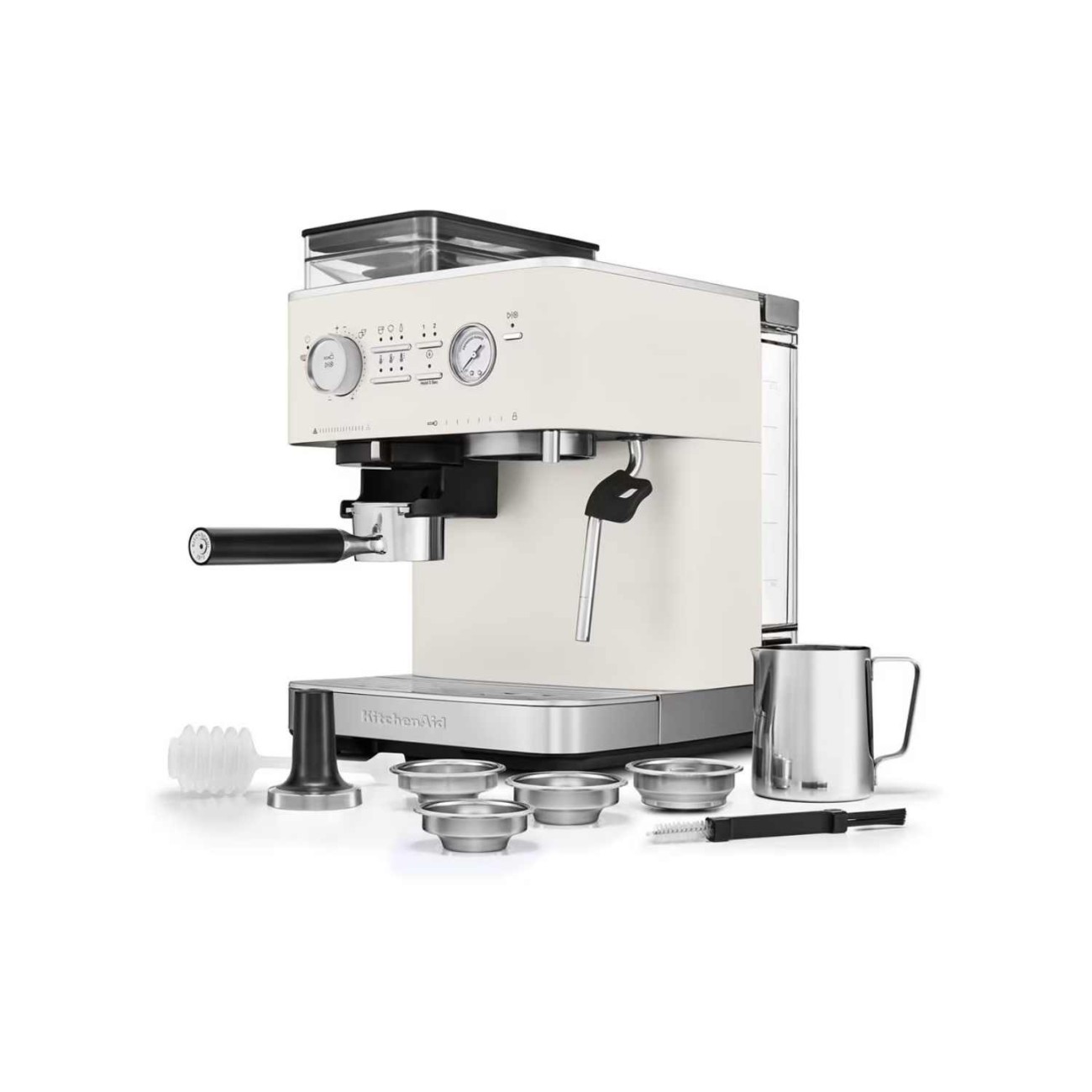 KitchenAid Μηχανή εσπρέσσο με μύλο άλεσης ημιαυτόματη Porcelain White Αυτόματες Καφετιέρες