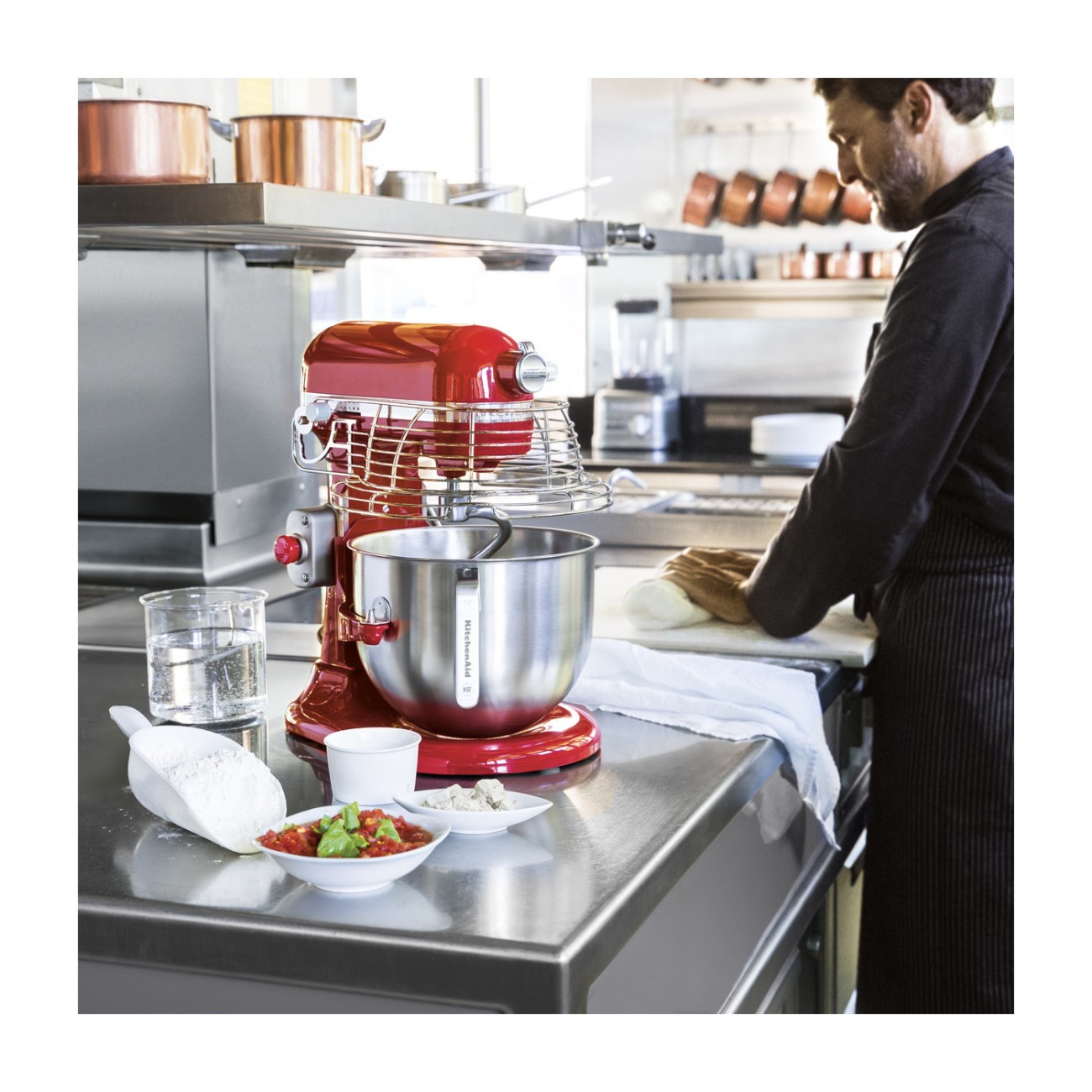 KitchenAid Μίξερ 6,9λτ. Bowl Lift Empire Red σειρά Professional Μίξερ επαγγελματικά