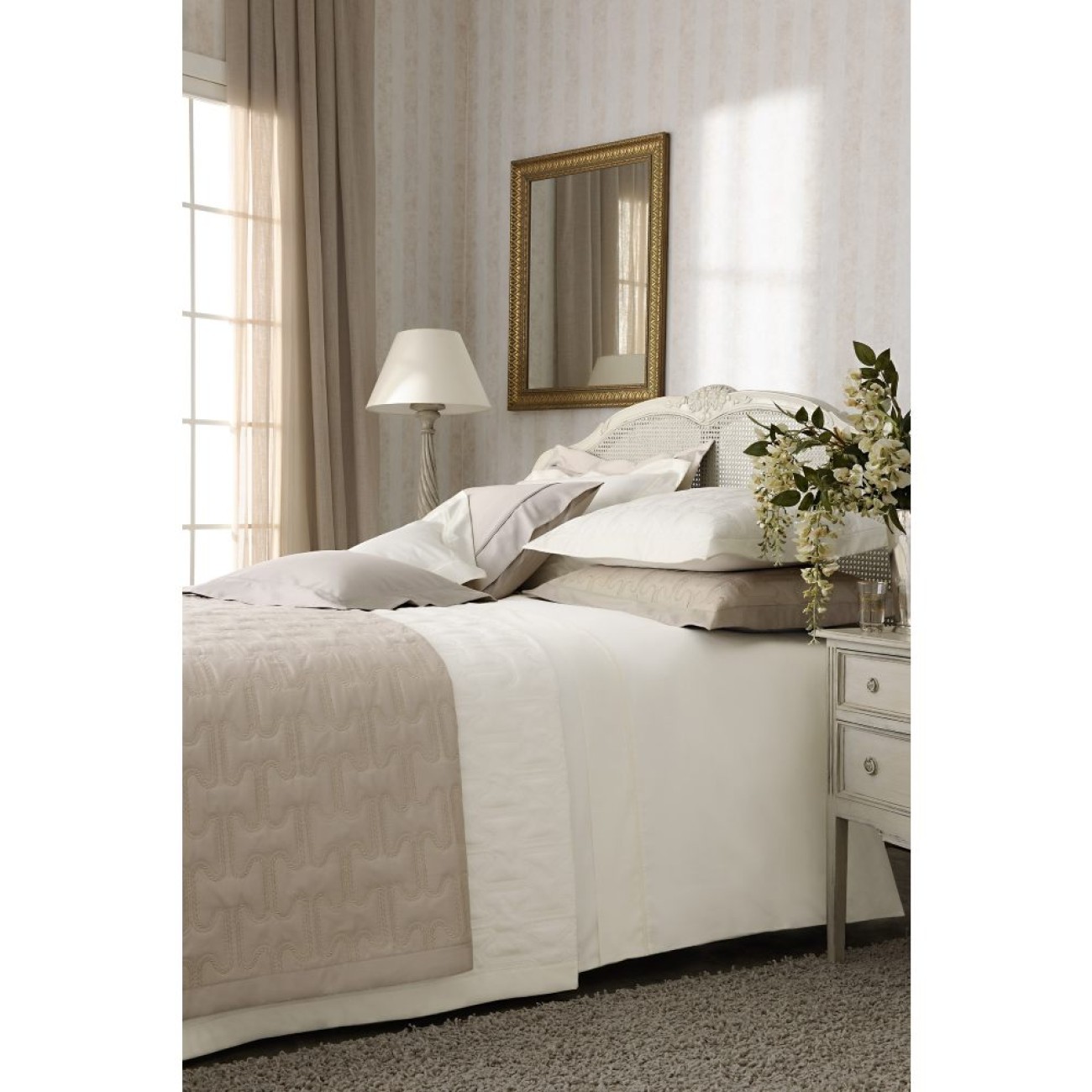 Valeron Κάλυμμα κρεβατιού 270Χ260εκ. λευκό σειρά Luna Καλύμματα