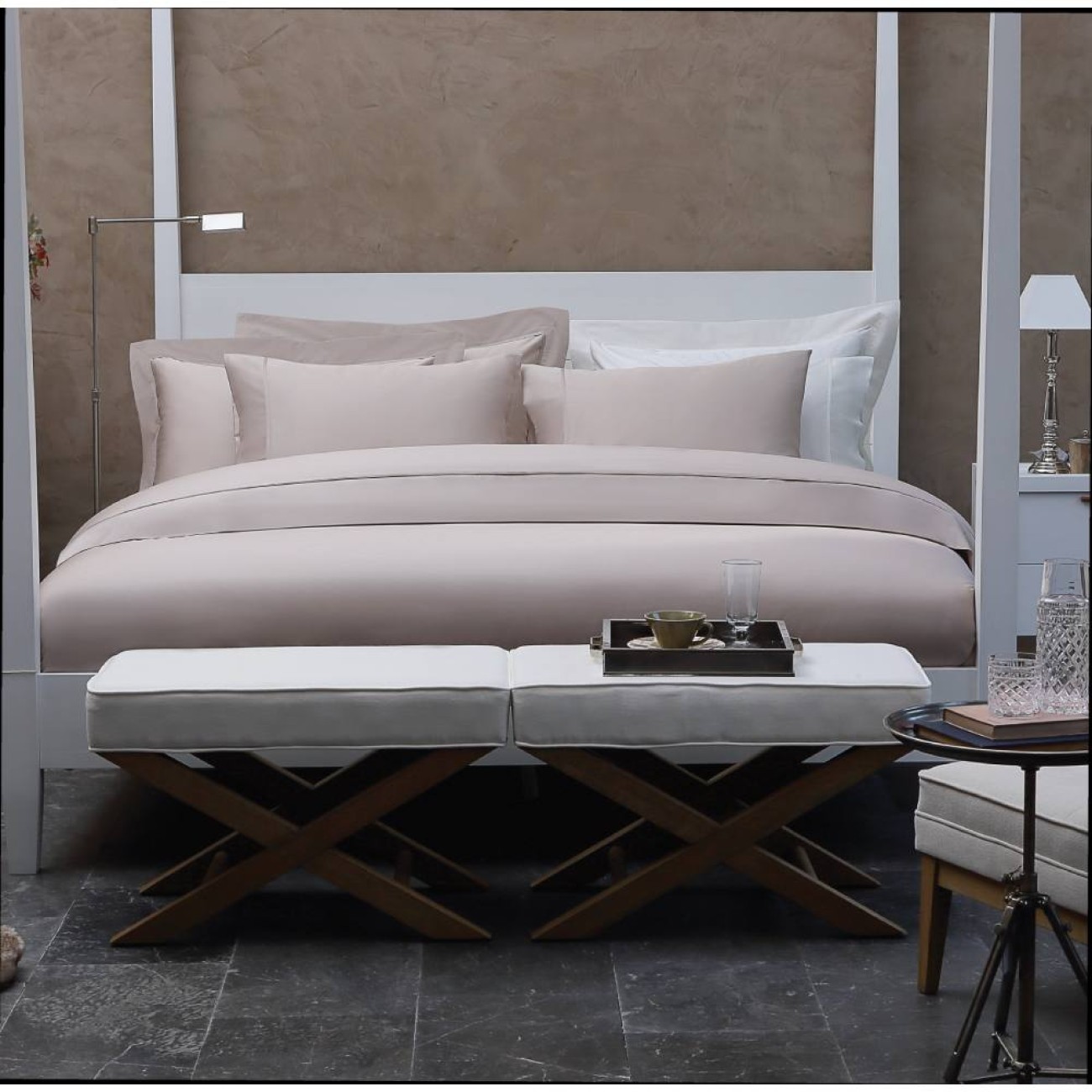 Valeron Κάλυμμα κρεβατιού 270Χ260εκ. λευκό σειρά Luna Καλύμματα