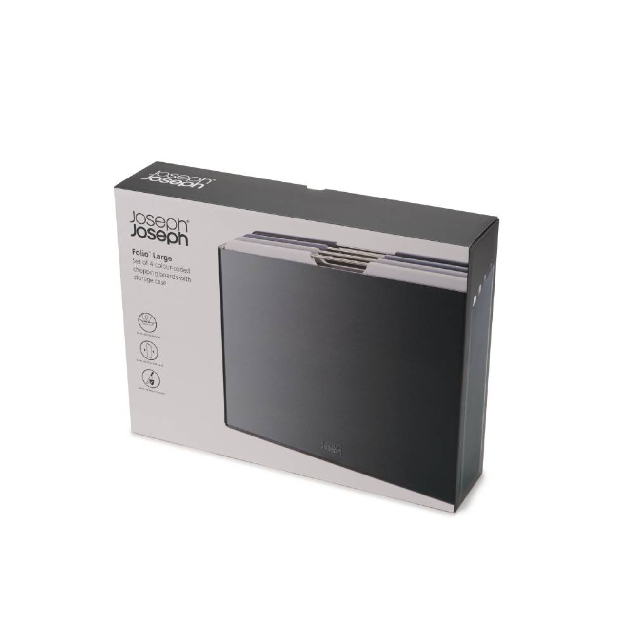 Joseph Joseph Βάση κοπής 4θέσεων 35,7x7,6x 26,2cm γκρί σειρά Folio Μαχαίρια Κουζίνας & Βάσεις κοπής
