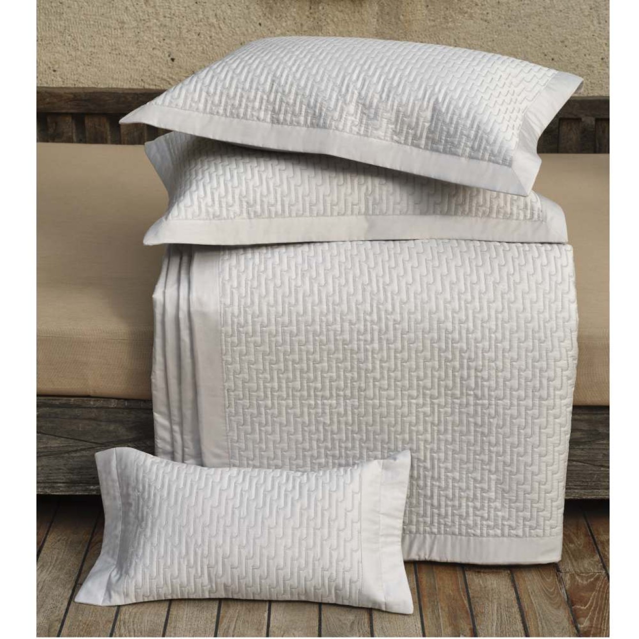 Valeron Σετ σεντόνια 240x260εκ/270x290εκ. & 2 μαξιλαροθήκες γκρι ανοικτό σειρά Savio Σετ σεντόνια