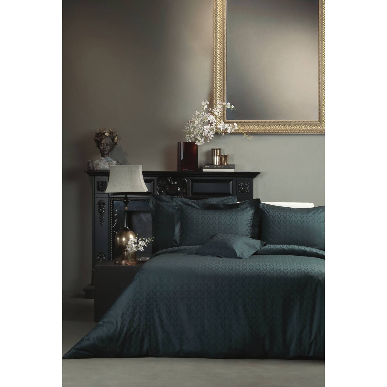 Valeron Σετ σεντόνια 240x260εκ/270x290εκ. & 2 μαξιλαροθήκες μαύρο σειρά VA Aurora Σεντόνια
