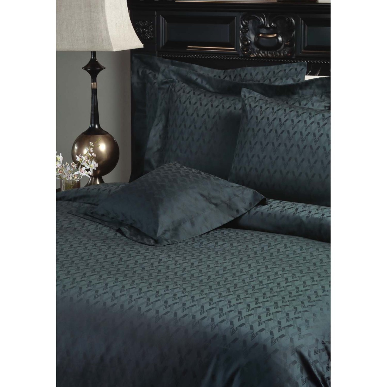 Valeron Σετ σεντόνια 240x260εκ/270x290εκ. & 2 μαξιλαροθήκες μαύρο σειρά VA Aurora Σεντόνια
