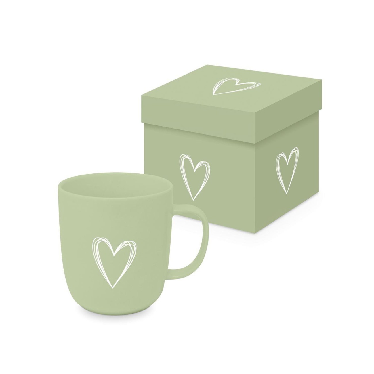 Paperproducts Design - PPD Κούπα Matte 400ml σε κουτί πράσινη σειρά Pure Heart Κούπες/Φλυτζάνια