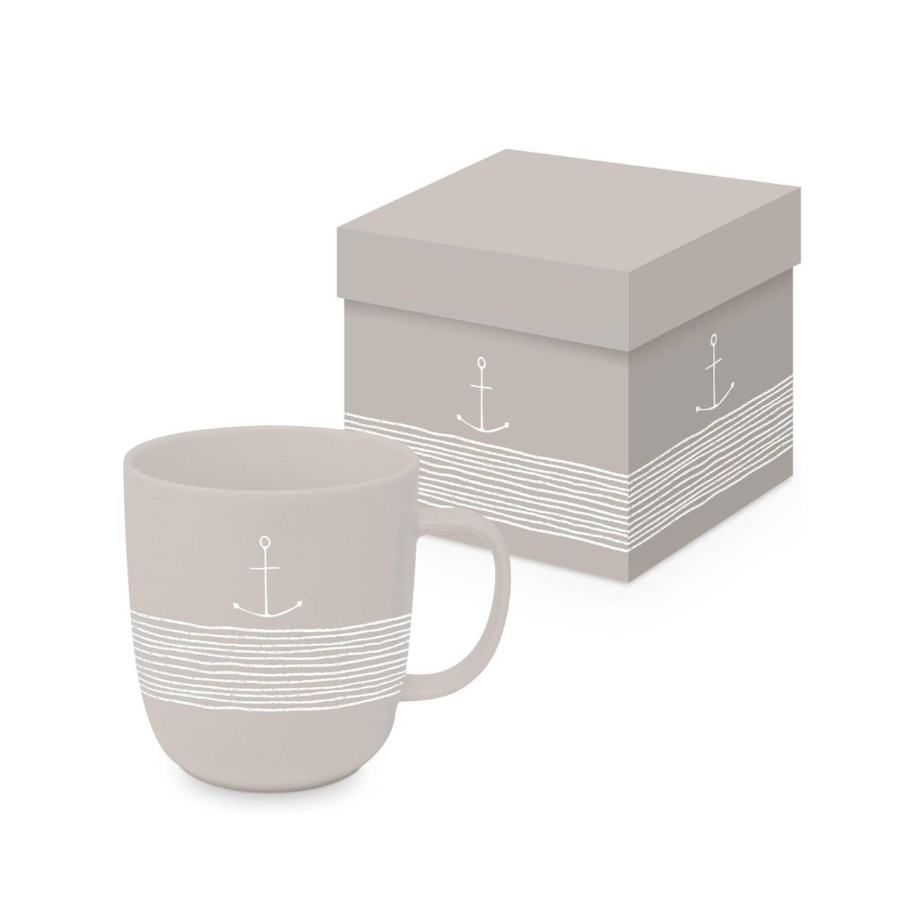 Paperproducts Design - PPD Κούπα 400ml taupe σε κουτί σειρά Pure Anchor Κούπες/Φλυτζάνια