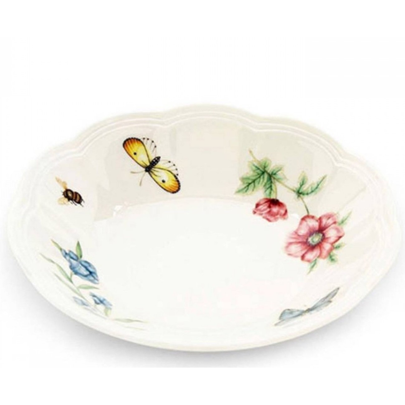 Lenox Πιάτο 17εκ. βαθύ κομπόστας σειρά Butterfly Meadow Πιάτα βαθιά