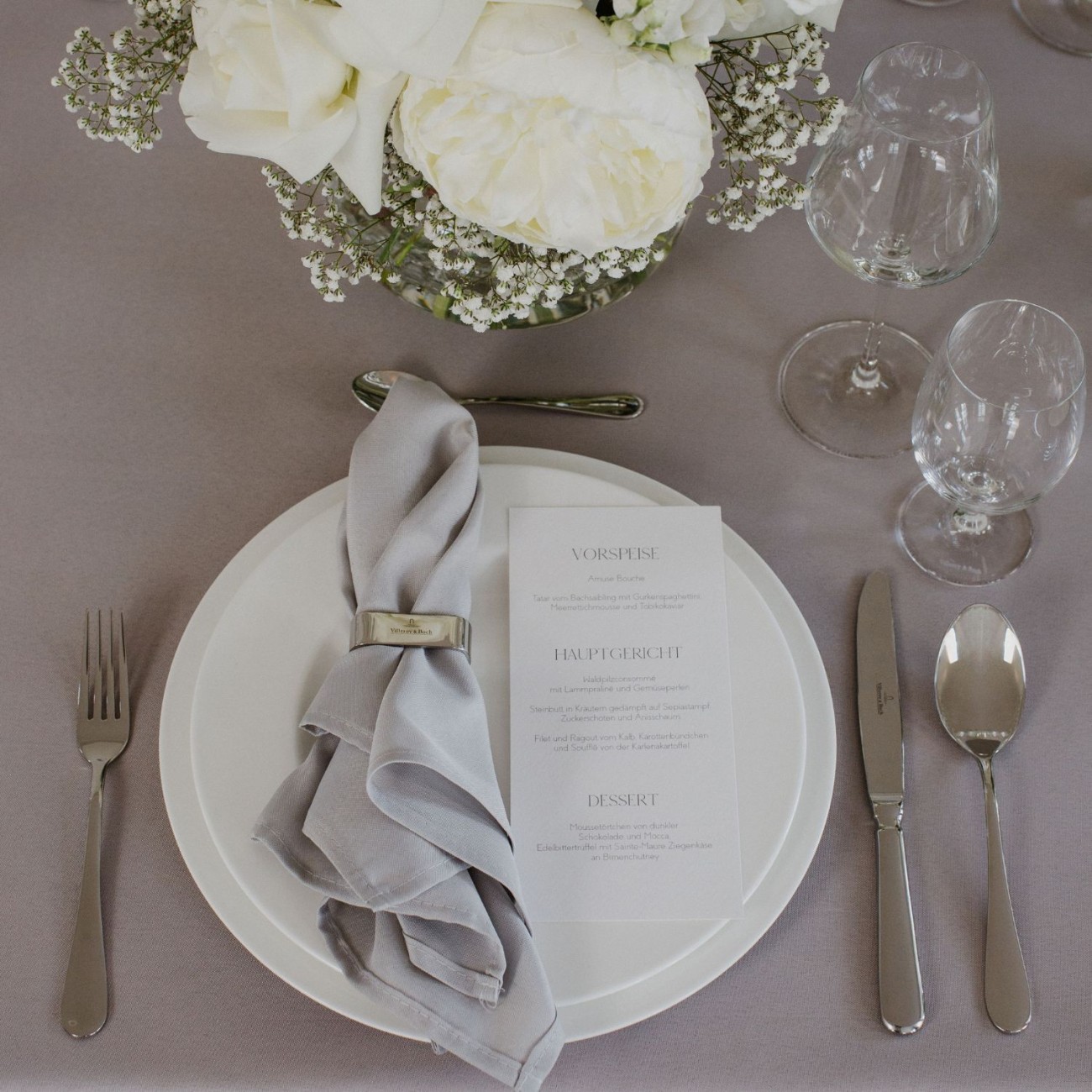 Villeroy & Boch Σετ 2 τεμ. δαχτυλίδι πετσετών σειρά Daily Line Αξεσουάρ Σερβιρίσματος