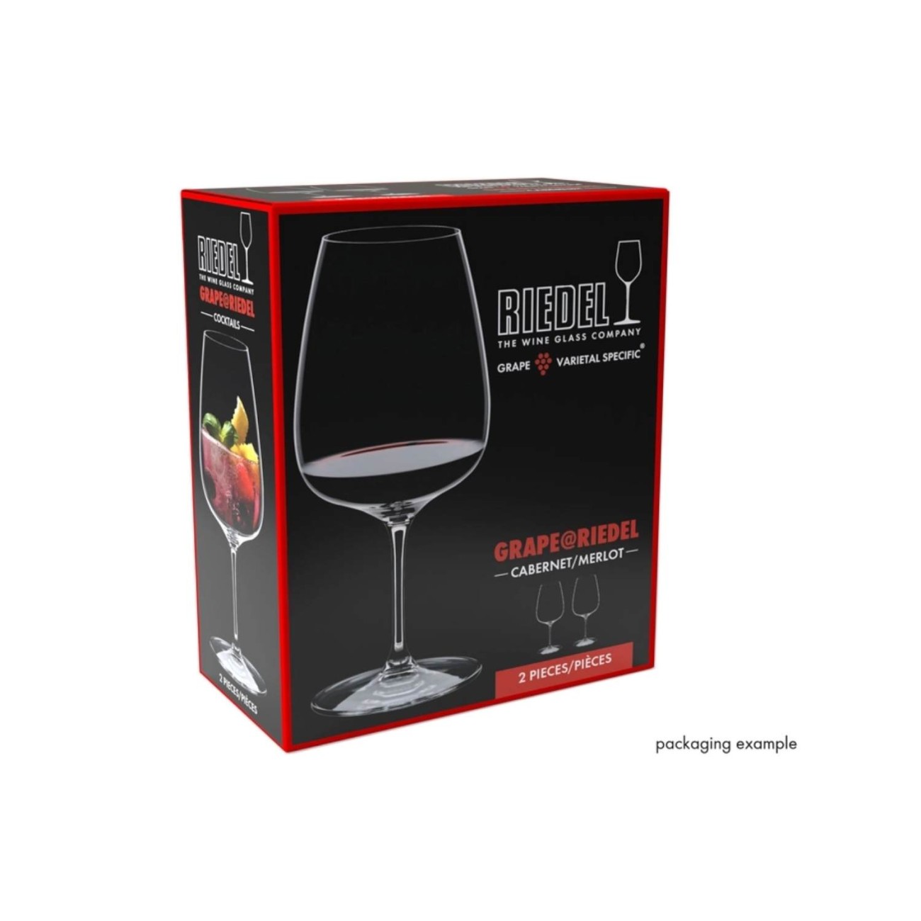 Riedel Σετ 2 τεμ ποτήρι Cabernet/Merlot/Cocktail 830 ccm σειρά Grape@Riedel Ποτήρια Κρασιού