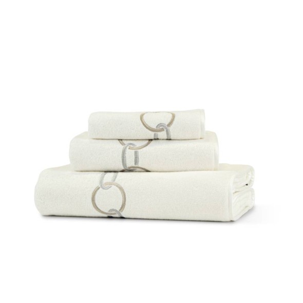 Frette Πετσέτες σετ 2 τεμ 40X60εκ. & 60Χ110εκ. χρώμα savage beige/cliff grey 
100% βαμβάκι, 600gsm σειρά Links Embroidered
 Frette Πετσέτες σετ 2 τεμ 40X60εκ. & 60Χ110εκ. χρώμα savage beige/cliff grey 
100% βαμβάκι, 600gsm σειρά Links Embroidered