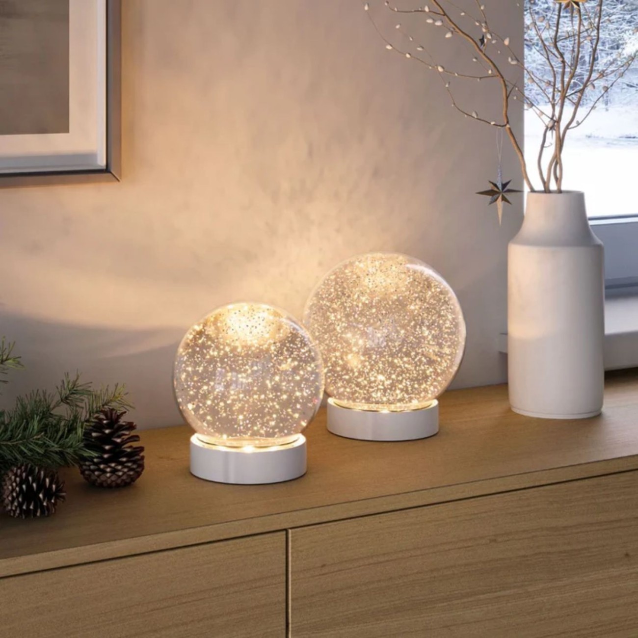 Sompex Χιονόμπαλα LED 15 εκ σειρά Glamor Χριστουγεννιάτικα