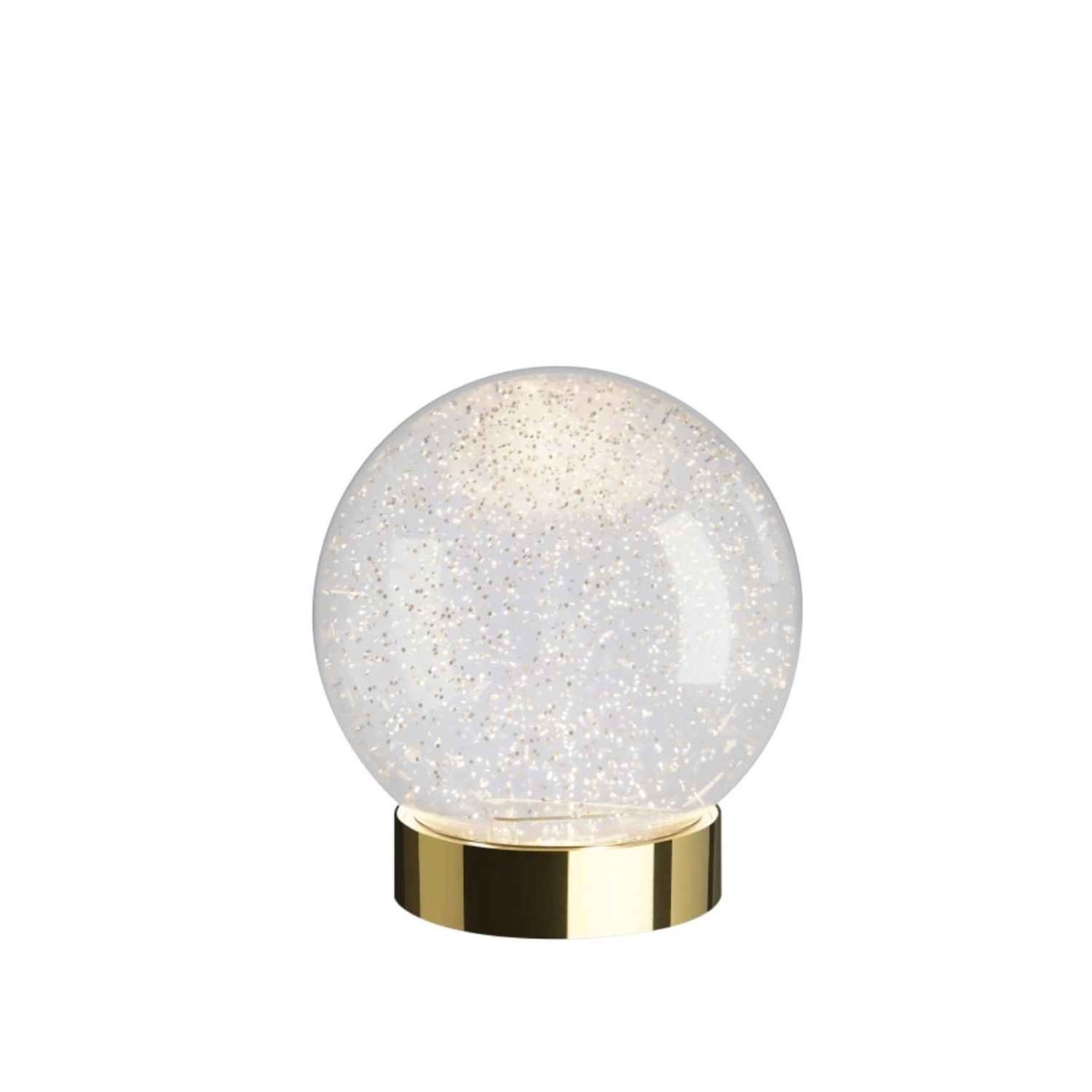 Sompex Χιονόμπαλα 15 εκ. Gold Led σειρά Glamor Χριστουγεννιάτικα