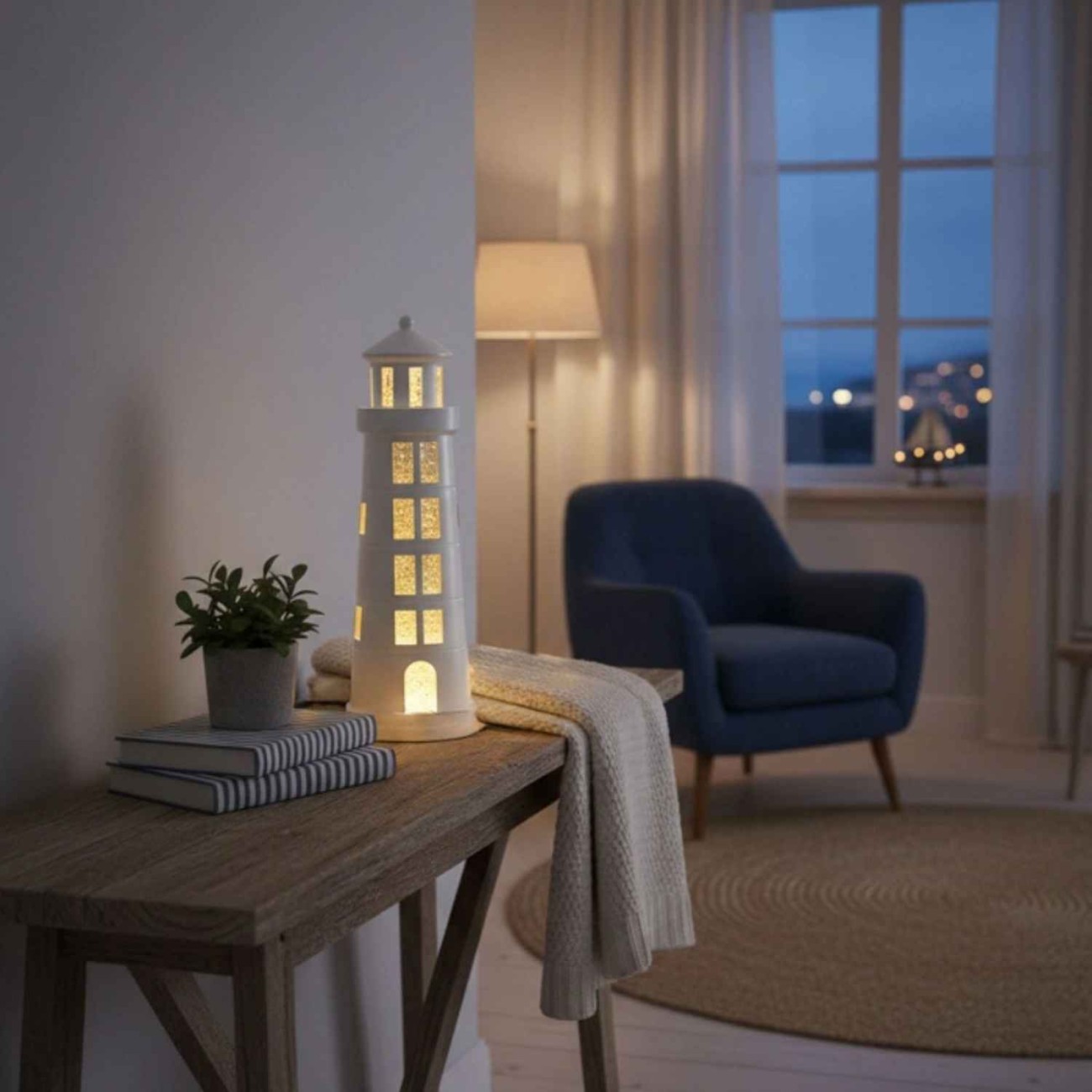 Sompex Φάρος 30 εκ. White Led σειρά Glamor Χριστουγεννιάτικα