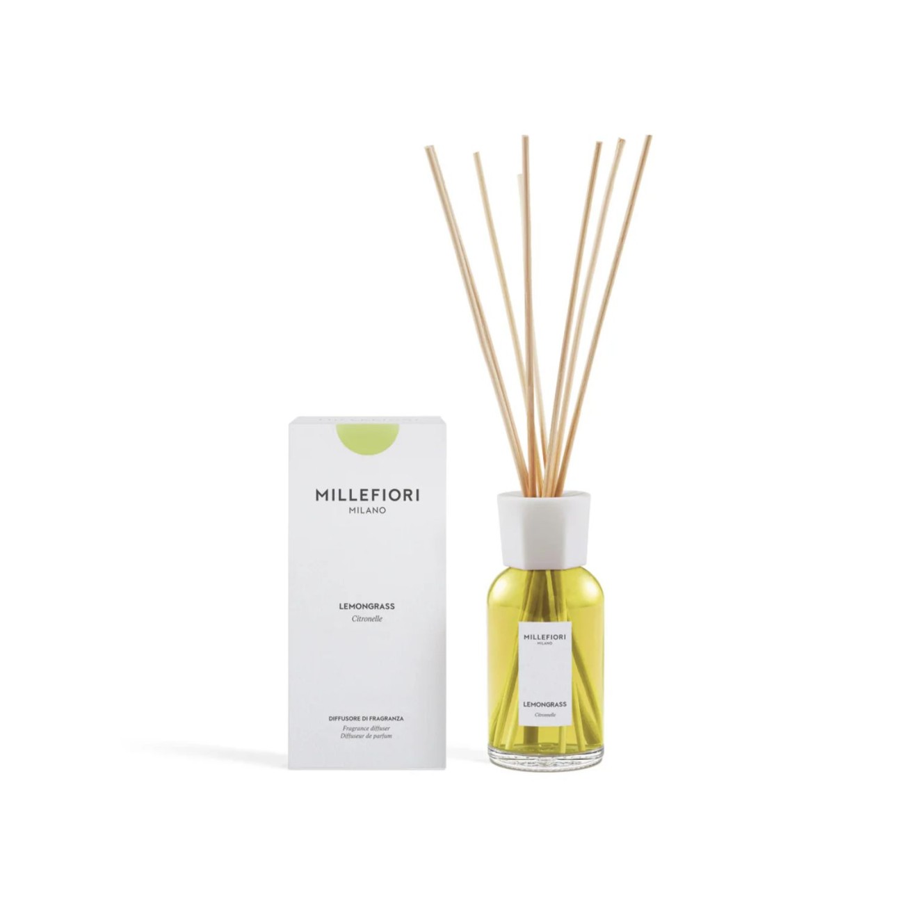 Millefiori Αρωματικά χώρου με στικς 250ml σειρά Lemon Grass Milano 